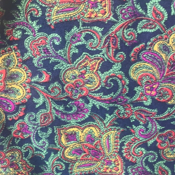 Talbots Curvy Fit Spring Paisley Ankle Pant, sz 6 - Picture 2 of 7